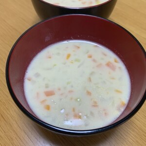 アーモンドミルクの野菜スープ